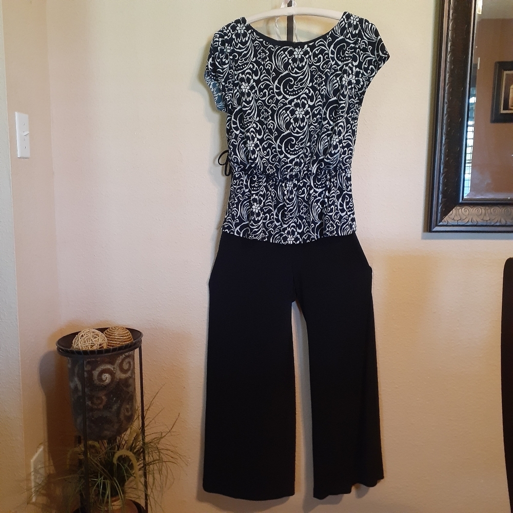 Blue jumpsuit size 10 petite brand CB